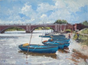 Aanlegplaatsen bij Hampton Court, 2011 door Christopher Glanville