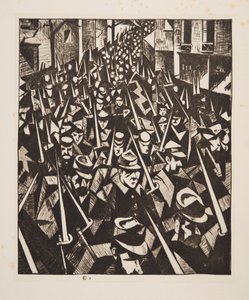 Een dageraad, 1914, uitgegeven in 1915 door Christopher Richard Wynne Nevinson