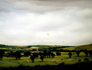 Een Engels Landschap door Christopher Richard Wynne Nevinson