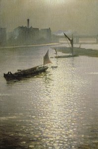 Vanaf Waterloo Bridge: Zon die door de Mist Breekt, ca. 1924 door Christopher Richard Wynne Nevinson