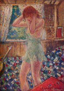 In de caravan, 20e eeuw door Christopher Richard Wynne Nevinson