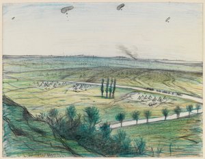 Landschap met observatieballonnen, 1914-18