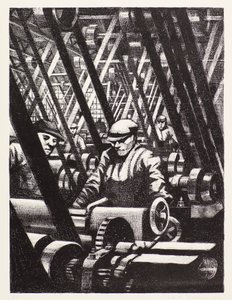 Het Maken van de Motor door Christopher Richard Wynne Nevinson