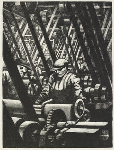 Het Maken van de Motor door Christopher Richard Wynne Nevinson