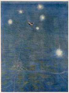 Over de Lijnen, uit Britse Kunstenaars aan het Front, Vervolg van Het Westelijk Front, 1918 door Christopher Richard Wynne Nevinson