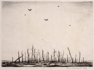 Dat vervloekte hout, 1918 door Christopher Richard Wynne Nevinson