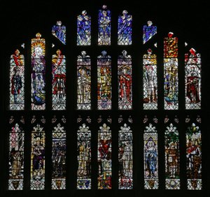 De Geest van God: Kapittelhuisraam door Christopher Whall, 1903 door Christopher Whall