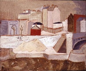 Straatscène in Parijs door Christopher Wood