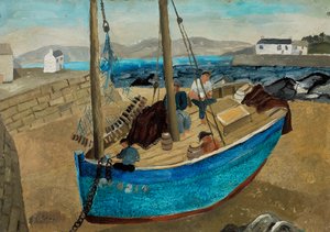 De blauwe boot door Christopher Wood