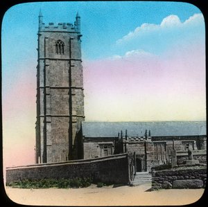 St Buryan Kerk, Cornwall, eind 19e of begin 20e eeuw