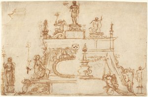 Studies voor kleine bronzen met klassieke motieven door Circle of Andrea Riccio Paduan