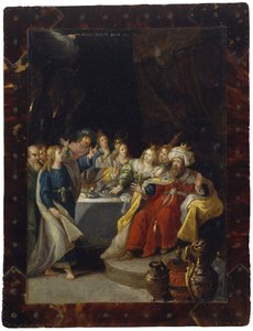 Het feest van Belsazar door Circle of Frans Francken the Younger