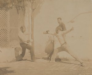 Edmund Quinn schermen, 1880s door Circle of Thomas Eakins.