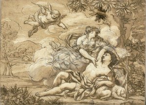 Diana en Endymion door Ciro Ferri