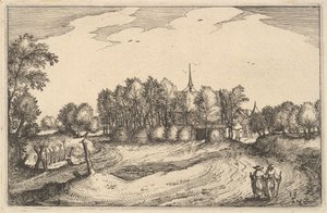 Een Klooster, blad 13 uit Regiunculae et Villae Aliquot Ducatus Brabantiae door Claes Jansz Visscher