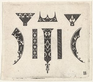 Blackwork Print met Acht Motieven, ca. 1620 door Claes Jansz Visscher