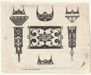 Blackwork print met negen motieven