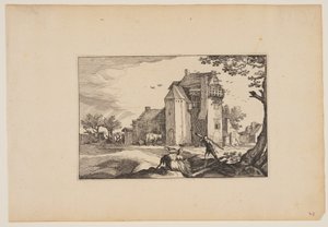 Boerderij met duiventillen, uit Landschappen (Verscheyden aerdige Lanthuysen...)