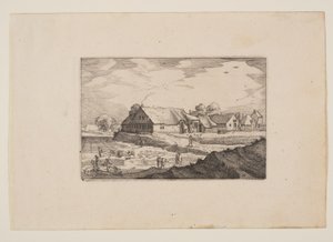 Boerderijen en Blekerijen, van Gezicht in de Omgeving van Haarlem (Plaisante Plaetsen) door Claes Jansz. Visscher