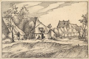 Boerderijen in een dorp uit Regiunculae et Villae Aliquot Ducatus Brabantiae