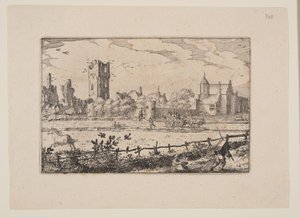 Het Huis te Cleef, near Haarlem, from Views in the Surroundings of Haarlem (Plaisante Plaetsen) door Claes Jansz. Visscher