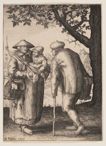 Boerenfamilie door Claes Jansz. Visscher