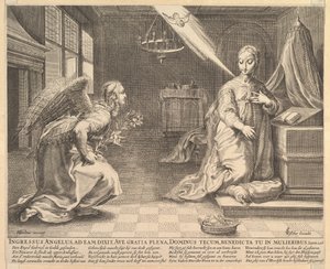 De Annunciatie, voor 1652 door Claes Jansz Visscher