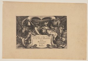 Title-page, from Landscapes (Verscheyden aerdige Lanthuysen...)