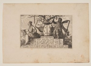 Titelplaat, uit Gezicht in de omgeving van Haarlem (Plaisante Plaetsen) door Claes Jansz. Visscher