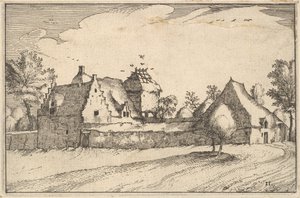 Ommuurde Boerderij, plaat 11 uit Regiunculae et Villae Aliquot Ducatus Brabantiae, ca. 1610 door Claes Jansz Visscher