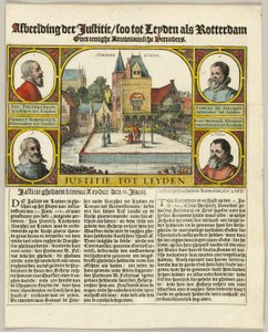 Executie van Arminianen in Leiden door Claes Jansz. Visscher II