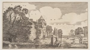 De Kleine Houtpoort bij Haarlem, uit Landschappen (Playsante Lantschappen) door Claes Jansz. Visscher II