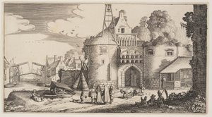 Stadspoort, uit Landschappen (Playsante Lantschappen)