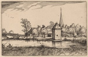 Vijver en een Dorp