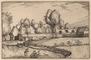 Weg langs een Veld