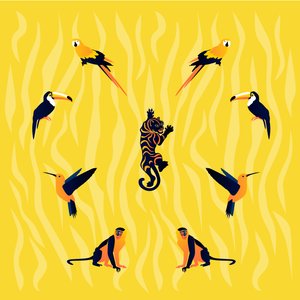 dieren-geel-zwart door Claire Huntley