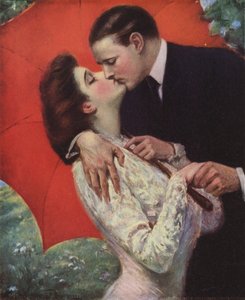 Liefhebbers kussen