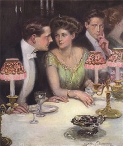 De enige twee bij het diner