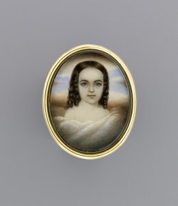 Portret van een Meisje (ca. 1852) door Clarissa Peters