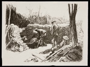 Geavanceerde verbandpost in Frankrijk, 1917