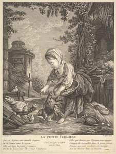 Het Kleine Boerenmeisje door Claude Augustin Duflos