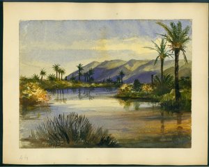 De Monding van de Rivier Kishon en de Berg Carmel door Claude Conder