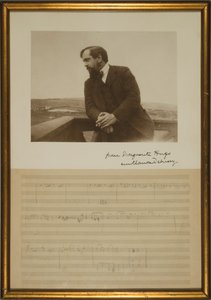 Manuscriptpagina van muziek voor 