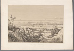 Landschap met zicht op ruïnes van Korinthe (Vues des sites les plus célèbres de la Grèce antique)