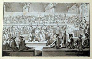 Koningin van Frankrijk Marie Antoinette voor het Revolutionaire Tribunaal