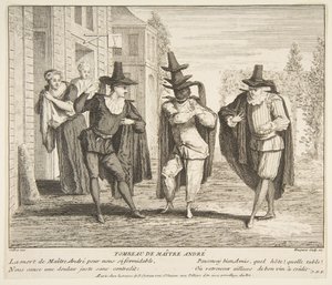 De Dood van Meester Andre door Claude Gillot, Jacques Gabriel Huquier