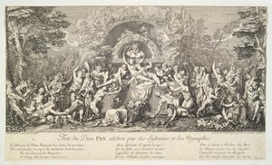 Feest van de god PAN, gevierd door sylvains en nimfen