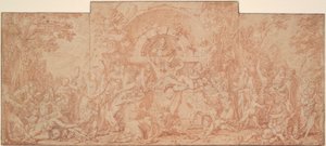 Studie voor Festival van de God Pan (La Fete du Dieu Pan) door Claude Gillot