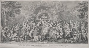 De vier festivals: Festival van de god Pan door Claude Gillot