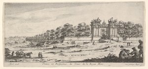 Uitzicht op de poort van de residentie van de Koningin Moeder, uit de serie Uitzichten en nieuwe..., ca. 1644